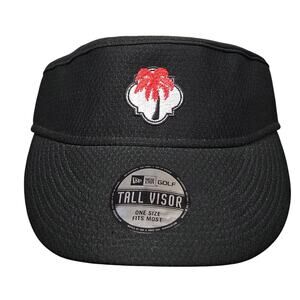 Palm Tree‎ Tall Visor Golf Black New Era Active Performance Headwear One